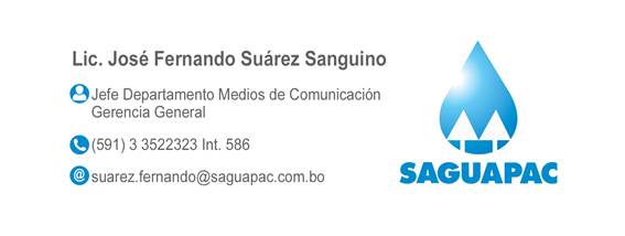 Lic- Jose Fernando Suarez Sanguino - Jefe Departamento Medios de Comunicacion - Gerencia General